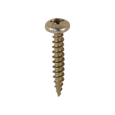 5.0x30 Pozi Pan Multi Purpose Screw Zinc & Yellow Plated Timco Classic Range Pack 200