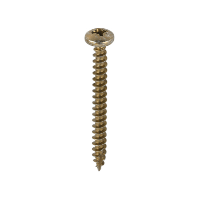 5.0x50 Pozi Pan Multi Purpose Screw Zinc & Yellow Plated Timco Classic Range Pack 200