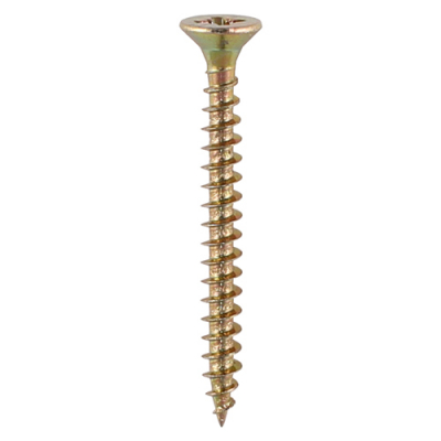 5x60 Pozi Countersunk Chipboard Screw Zinc & Yellow Plated Timco Solo Range Pack 400