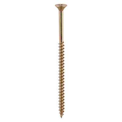 5x100 Pozi Countersunk Chipboard Screw Zinc & Yellow Plated Timco Solo Range Pack 250
