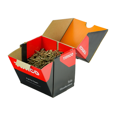 4x30 Pozi Countersunk Chipboard Screw Zinc & Yellow Plated Timco Solo Range Pack 1000