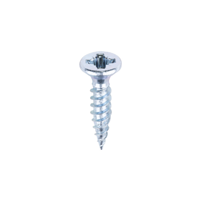 No5x5/8 Pozi Countersunk Twin Threaded Woodscrew Zinc Plated Pack 200