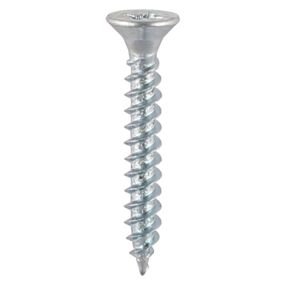 No8x5/8 Pozi Countersunk Twin Threaded Woodscrew Zinc Plated Pack 200