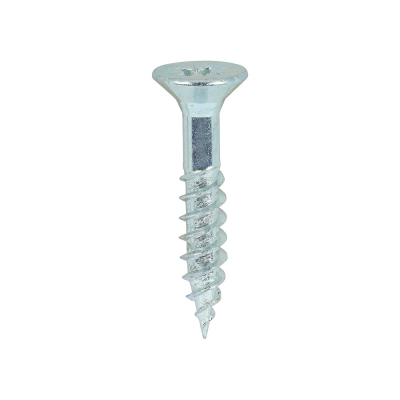 No12x11/4 Pozi Countersunk Twin Threaded Woodscrew Zinc Plated Pack 200