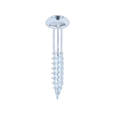 No10x11/4 Pozi Round Twin Threaded Woodscrew Zinc Plated Pack 200