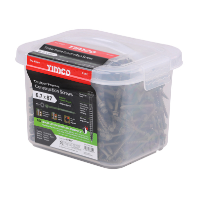6.7x87 Hex Countersunk Timber Screw Green Pack 400