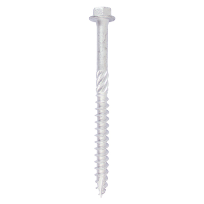 6.0x40 Hex Countersunk Timber Screw Silver Pack 10