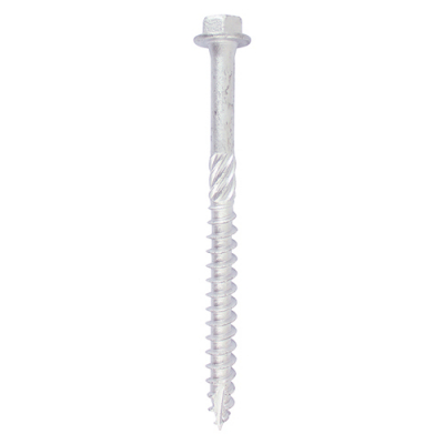 10.0x80 Hex Countersunk Timber Screw Silver Pack 10