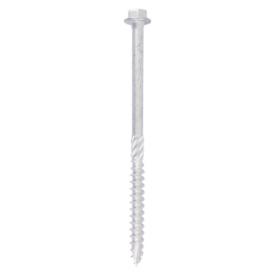10.0x150 Hex Countersunk Timber Screw Silver Pack 10