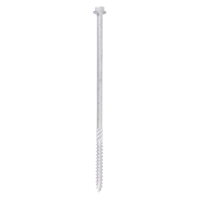 10.0x200 Hex Countersunk Timber Screw Silver Pack 10