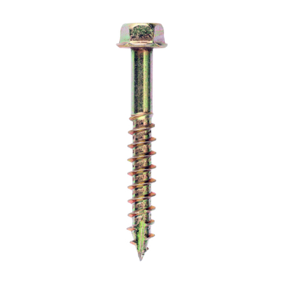 10.0x70 Advanced Flanged Coachscrew DIN 571 Zinc & Yellow Plated Pack 50