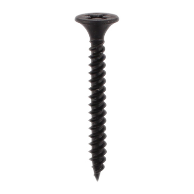 3.5x38 Phillips Bugle Fine Drywall Screw Black Pack 1500