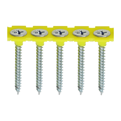 3.5x35 Collated Fine Phillips Bugle Drywall Screw Zinc Plated Pack 1000