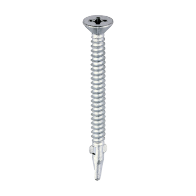 5.5x65 Phillips Countersunk Wood to Light Section Steel Wing Tipped Self Drilling Exterior Screw Sil