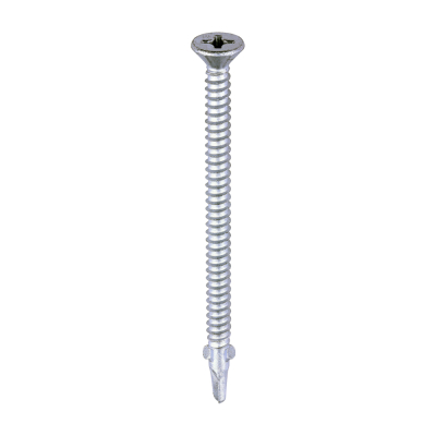 5.5x85 Phillips Countersunk Wood to Light Section Steel Wing Tipped Self Drilling Exterior Screw Sil