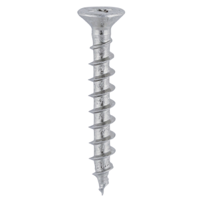 4.3x35 Unreinforced Frame Screw Stainless Steel & Silver Organic Timco 200 Range Pack 1000