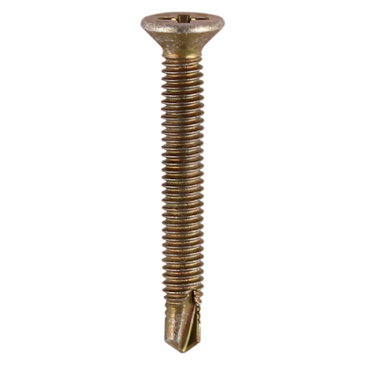 M4x25 Reinforced Frame Screw Zinc & Yellow Plated Timco 150 Range Pack 1000