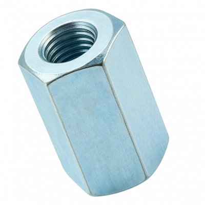M10x30 Hex Connecting Nut Din6334 Zinc Plated Pack 50