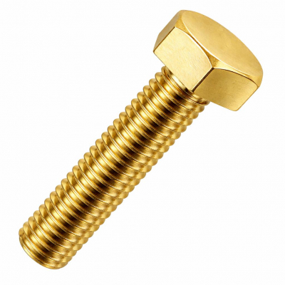 M8x35 Hex Setscrew Din933 Brass Pack 100
