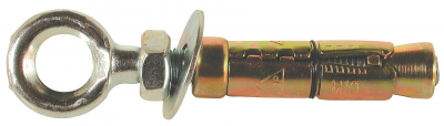 M6 Eye Shield Anchor Zinc & Yellow Plated Pack 25