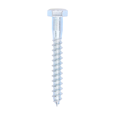 8x65 Coachscrew DIN 571 Zinc Plated Pack 100