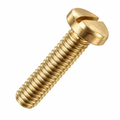 M2x6 Slotted Pan Screw Din85 Brass Pack 1000