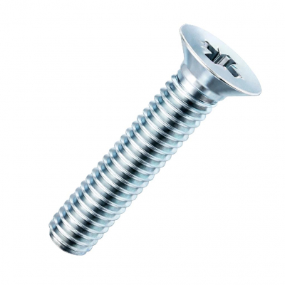 M2.5x6 Pozi Countersunk Screw DIN 965 Zinc Plated Pack 2000