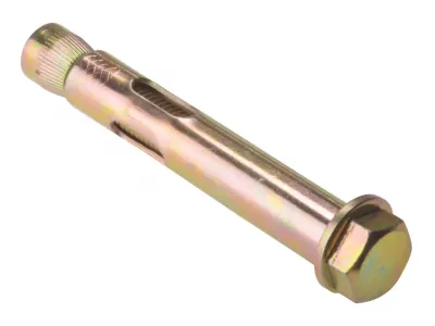 D8x65 Loose Sleeve Anchor M6 Grip 37mm Zinc & Yellow Plated Forgefix Pack 10