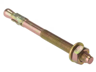 M10x60 Through Anchor Zinc & Yellow Plated Forgefix Pack 10