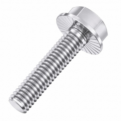 M5x30/30 Flanged Serrated Hex Bolt DIN 6921 A2 Pack 200