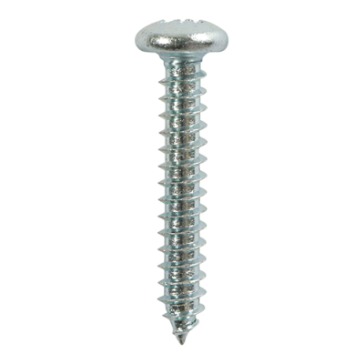No8x5/8 Pozi Pan Ab Point Self Tapping Screw Zinc Plated Pack 14