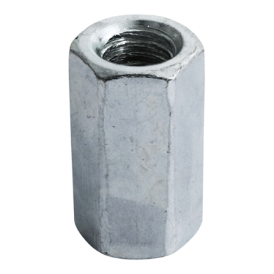 M8x24 Hex Connecting Nut Din6334 Zinc Plated Pack 4