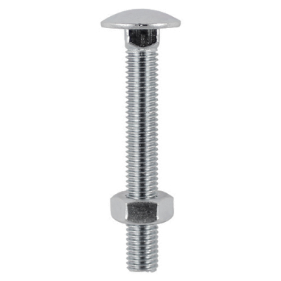 M10x130 Carriage Bolt & Nut Din603 A2 Pack 2