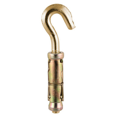M6 Hook Shield Anchor Zinc & Yellow Plated Pack 20