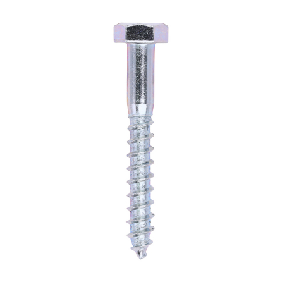 10x75 Coachscrew DIN 571 Zinc Plated Pack 100