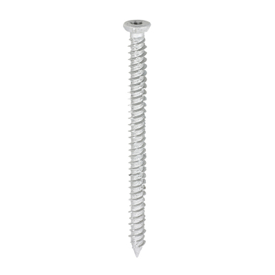 7.5x100 Torx Flat Countersunk Masonry Screw Silver Timco Pack 100