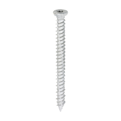 7.5x80 Torx Flat Countersunk Masonry Screw Silver Timco Pack 100
