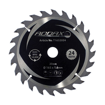 165x20x24T Hand Held Circular Saw Blade Wood/Board Timco