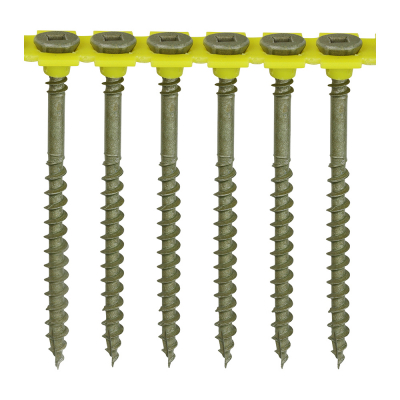 4.5x65 Collated Square Countersunk Decking Green Screw Timco C2 Range Pack 500