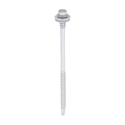 5.5/6.3x115 Hex Composite Panel to Light Section Steel Exterior Self Drilling Screw and Washer Silve