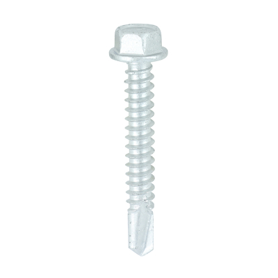 5.5x38 Hex Metal to Light Section Bi Metal Self Drilling Exterior Screw A2/Silver Pack 100