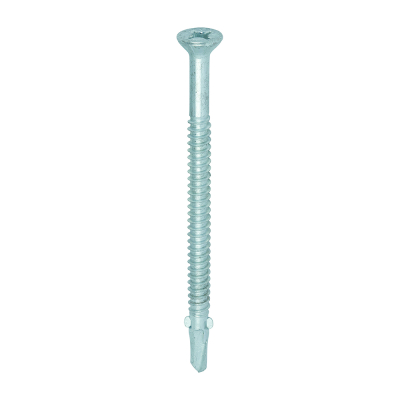 5.5x85 Hex Wood to Light Section Steel Bi Metal Wing Tip Self Drilling Exterior Screw A2/Silver Pack