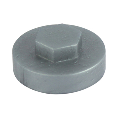 19 Hex Head Cover Cap Dark Silver Pack 1000