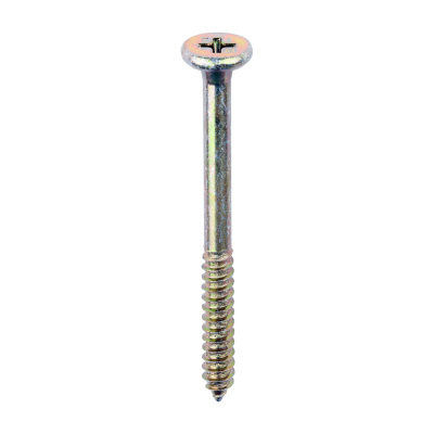 4.8x55 Element Screw Zinc & Yellow Plated Timco Pack 200