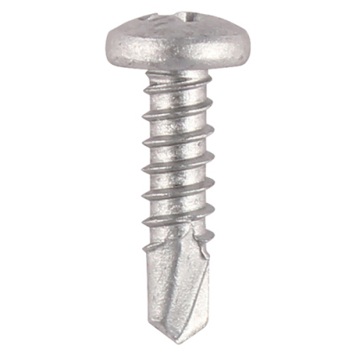 4.2x19 Reinforced Frame Screw 410 Stainless Steel & Silver Organic Timco 130 Range Pack 1000