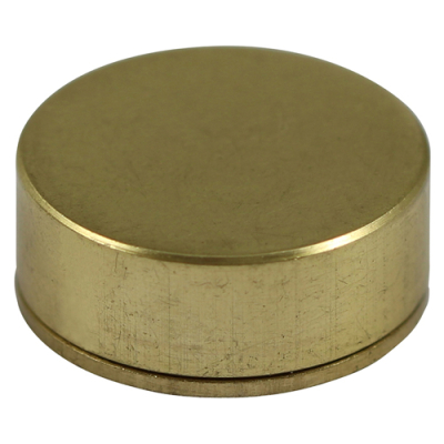 16 Threaded Screw Cover Cap Satin Brass Pack 4