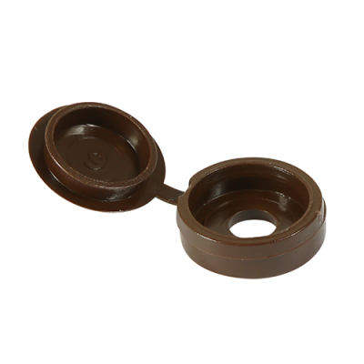 5-6 Hinged Screw Cover Cap Brown Pack 50