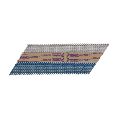 2.8x63 Collated Round Angled Ring Nail Galvanised+ & 1CFC Fuel Cell Paslode IM360Ci Pack 1100