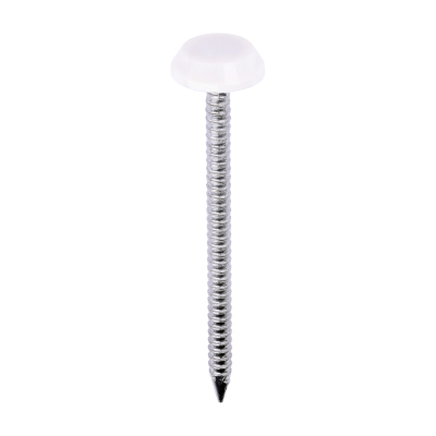 50x3.2 Polymer Headed Nail A4 Cream (Head Diameter 12) Pack 100