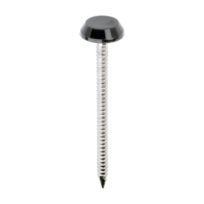 50x3.2 Polymer Headed Nail A4 (Head Diameter 12) Anthracite Grey Pack 100